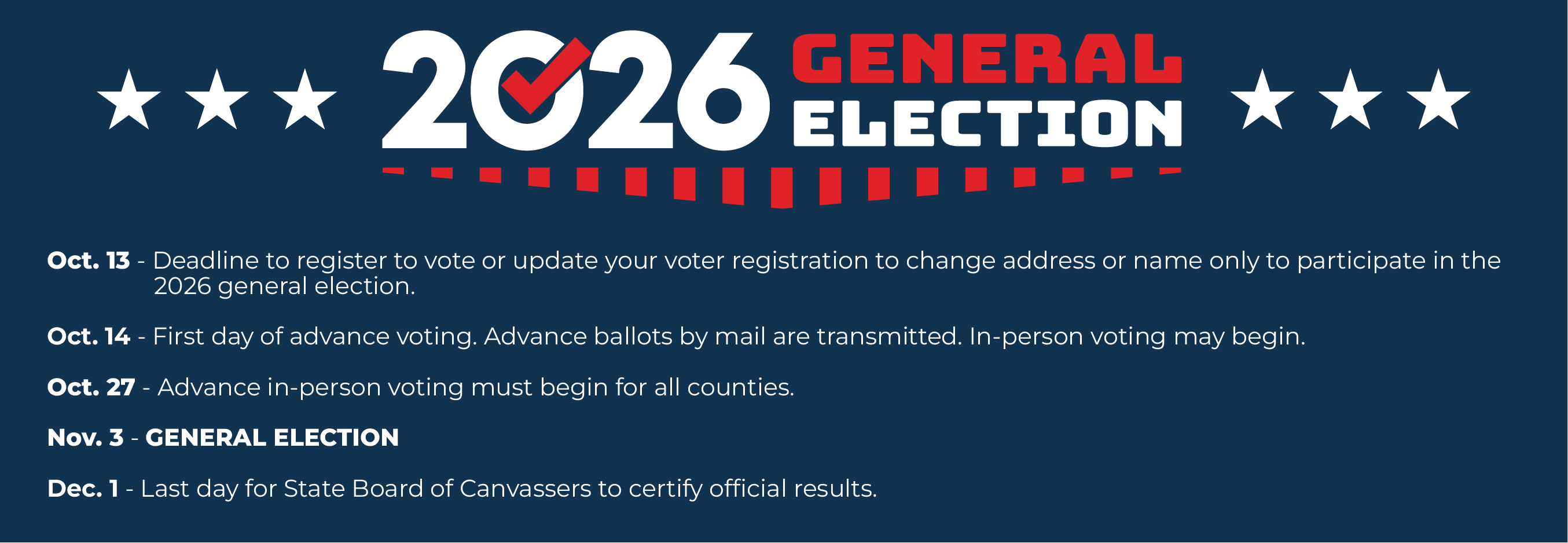 2026 General Election Dates image