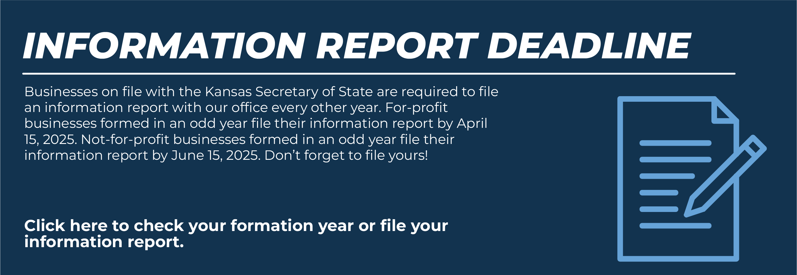 Information Report Deadline image